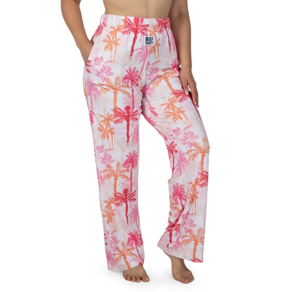 Brief insanity lounge pants size large with palm trees